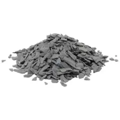 2 lbs Natural Slate Rocks, 0.4 to 0.75-inch Gray Stones for Aquariums, Terrariums, Fairy Garden and Miniature Model Displays, Reptile Enclosures, Crafting and Art Supplies Grey