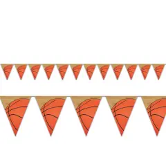 12 Pack Bulk Basketball Party Pennant Banner