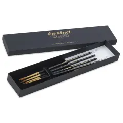 Da Vinci Maestro Kolinsky Brushes - Box Set of 4, Series 11 Round, Short Handle