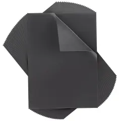 24 Pack Magnetic Sheets for Die Cuts, 5x7 In, Non-Adhesive, Easy-To-Cut for Crafts, Storage, Refrigerator Black