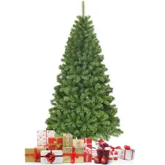 Leafy and Stylish PVC Artificial Hinged Christmas Tree with Metal Stand