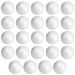 24 Pack 3 Inch Foam Balls for Crafts, Smooth Polystyrene Spheres for DIY Decorations, Classroom Projects