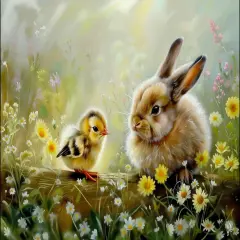 Sunsout Meeting a New Friend 500 pc Jigsaw Puzzle 77150