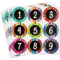 Spot Markers, Round Numbers Stickers for Classroom Line-Up (36 Pack)