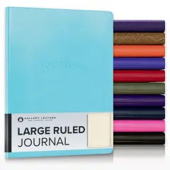 Gallery Leather Journal - Crafted in Maine, USA - Elegant Leather Writing Notebook with 192 Lined Pages - A Timeless Space for Your Thoughts - 9.75x7.5 ", Large Lined Acadia Pool