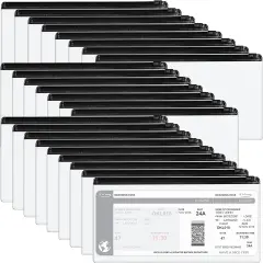 100 Pieces Zipper Envelope Clear Pencil Case