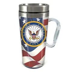Collections Etc Military Branch Stainless Steel Insulated Travel Mug