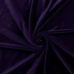 1 Yard Dark Purple Stretch Velvet Fabric for Dresses Crafts Apparel Backdrops DIY 58"/60" Width