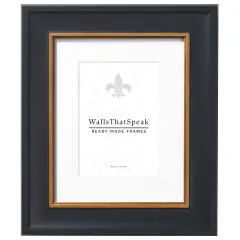 Martin 2", Black Velvet Gold Matted Picture Frame by wallsthatspeak