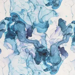 Mook Fabrics Smoke Print Cotton Fabric [108 in. Wide] - By The Yard Dresden/Teal