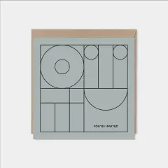 Geo Modern Line Art Card, Minimal Card,