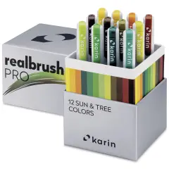 Karin Realbrush Pro Markers - Sun and Tree Colors, Set of 12