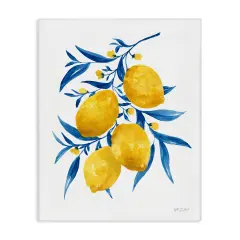 Stupell Industries Blue Leaf Lemons Canvas Wall Art Design by Yvette St. Amant
