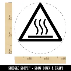 Hot Surface Warning Danger Sign Self-Inking Rubber Stamp Crafting Planners Red