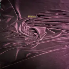 1 Yard Plum Stretch Velvet Fabric with Silky Texture and Weighted Drape for Apparel and Crafts 58/60 Inch Wide