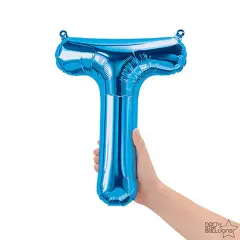 NorthStar Balloons&reg; 16 Inch Letter T Blue Air Fill Only