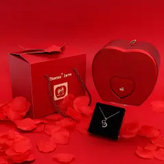 Eternal Flowers Rose Box with I Love You Necklace