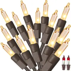 100 Count Incandescent Christmas String Lights - 21.63FT (Warm White)