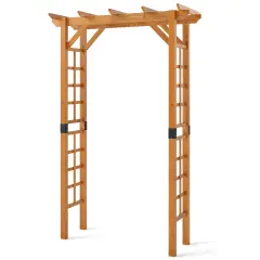 Feet Garden Arch Wooden Arbor Outdoor Wood Trellis for Climbing Plants
