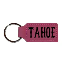 Keychain - Rectangle - Tahoe - Leather Pink/Black