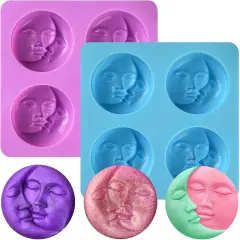 2 Pcs Silicone Soap Molds