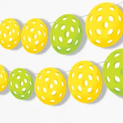 Big Dot of Happiness Pickleball Garland Banner, Let's Rally Birthday or Retirement Party Decorations Banner, 30 Feet of Cord, 15 Double-Sided Pickleballs