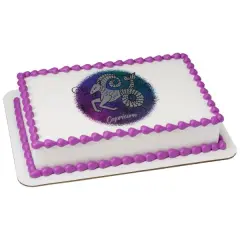 Capricorn Zodiac Sign PhotoCake&reg; Edible Cake Topper Icing Image for 1/4 Sheet cake or larger