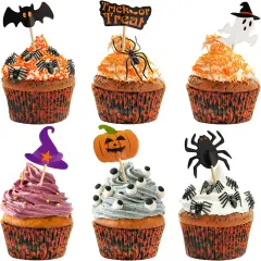60 Piece Halloween Decoration Cupcake Toppers