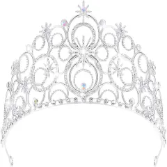 Crystal Crowns for Women, Crystal Bubble Tiara Bride Royal Queen Headband Princess Headpieces