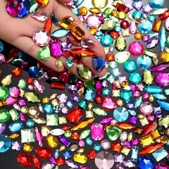 500 Pcs Sewing on Rhinestones - Multicolor