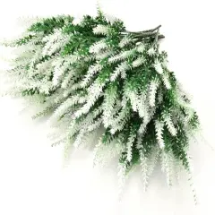 4pcs Lavender Plants for Elegant Table Decor & Relaxing Fall Ambiance White