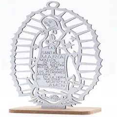 12pcs Religious Lady Guadalupe Wooden Centerpiece Silver