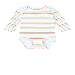 Rabbit Skins&reg; Infant Long Sleeve Jersey Bodysuit Rainbow Stripe