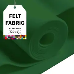 FabricLA Acrylic Felt Fabric - 72" Inch Wide 1.6mm Thick Felt by The Yard - Use Soft Felt Sheets for Sewing, Cushion, and Padding, DIY Arts & Crafts (9 Yards, Green)
