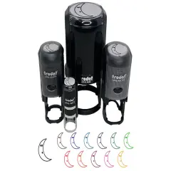 Sleeping Moon Self-Inking Rubber Stamp for Stamping Crafting Planners Purple