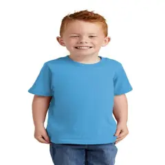 Port & Company&reg; Toddler Core Short Sleeve Cotton Tee Aquatic Blue