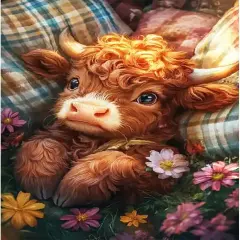 12x16inch - Highland Cow Diamond Painting Kits for Adults Beginner