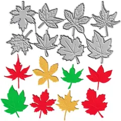 8pcs Maple Leaves Cutting Dies Stencils Template