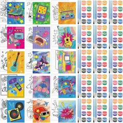 15 Set Pre Drawn Painting Canvas Kit for Adults