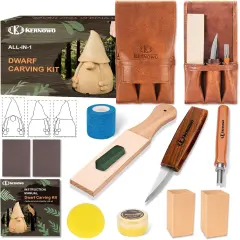 All-in-1 Wood Carving Tools with Video Tutorials & Template