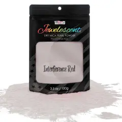 Jewelescent Mica Pearl Pigment Powder, Interference Red 3.5 oz (100g) Pouch - Cosmetic Grade, Epoxy Resin Color Pigment, Mica Powder for Resin, Soap, Slime, Candle Dye, Art, Crafts