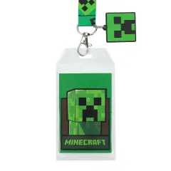 Minecraft Lanyard With Rubber Creeper Face Charm