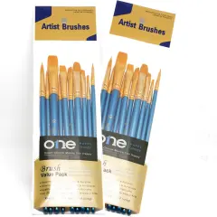 2 Sets of 10 Pieces Synthetic Hair Paint Brushes, Blue, for Acrylic, Oil and Watercolor Painting