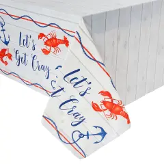 3 Pack Crawfish Table Covers for Crawfish Party Decorations, Rectangular Tables, Party Supplies (5 x 9 Feet) Multicolor