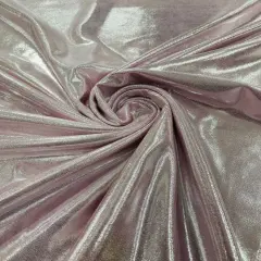 1 Yard Foggy Foil Shimmer Nylon Spandex Fabric 4 Way Stretch Reflective Lightweight 58-60 inches width Pink-Silver