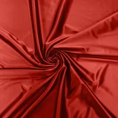 1 Yard Stretch Satin Spandex Fabric Casino Style Heavyweight Glossy Prom & Pageant Material Red