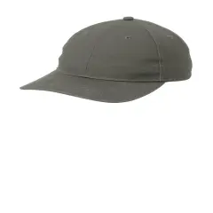 Port Authority&reg; Leather Strap Cap Deep Smoke