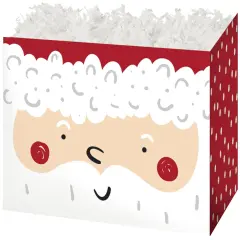 Pack/6: Santa Claus Basket Box - 6-3/4 x 4 x 5"