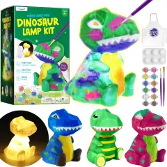 Paint Your Own Dinosaur Lamp Kit, Art Supplies Arts & Crafts Kit, Painting kit for Kids