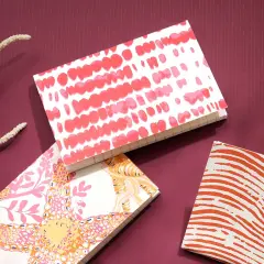 Soft Cover Red Handmade Paper Notebook - Pack of 5, 6 X 4 Inch